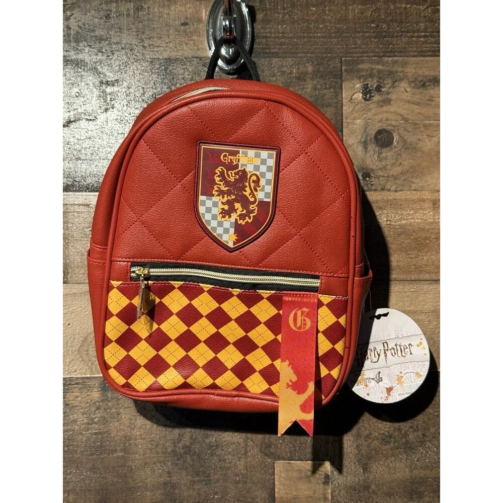 NEW -Harry Potter Gryffindor Mini Backpack Red, faux leather ships fast!